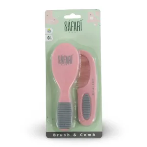 Safari Baby Brush & Comb Set – Pink