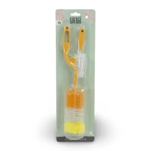 Safari Baby Bottle & Nipple Cleaning Brush – Orange