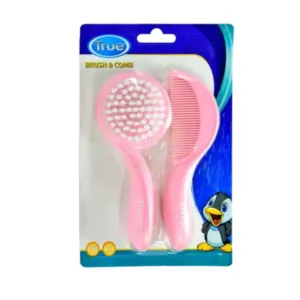 True Baby Hair Brush & Comb Set – Pink