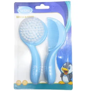 True Hair Brush and Comb Set - Blue