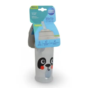 Canpol Babies Non-Spill Sport Cup with Weighted Straw – Panda Design