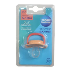 Canpol Babies Silicone Orthodontic Soother Salmon – (6-18 m)