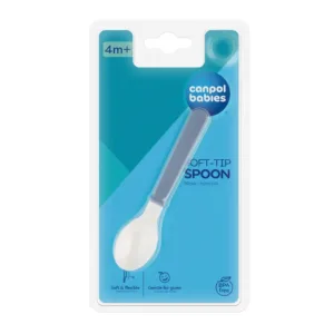Canpol Babies Spoon with Rubber Tip - Grey