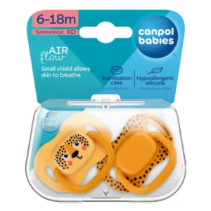 Canpol Babies Air Flow Silicone Pacifiers with Sterilization Case 6–18m – (2Pcs)