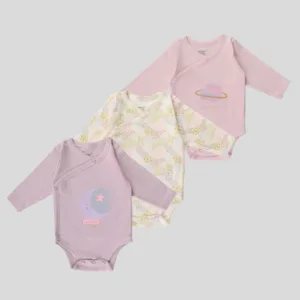 Junior Baby Bodysuit Pack of 3 Long Sleeve