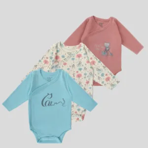 Junior Baby Bodysuit Pack of 3 Long Sleeve