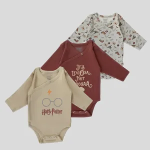 Junior Baby Bodysuit Pack of 3 Long Sleeve