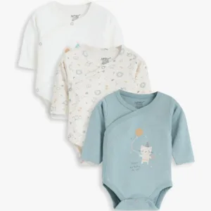 Junior Baby Bodysuit Pack of 3 Long Sleeve