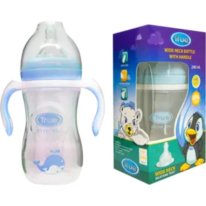 True Bottle with Handle 240ml 6m+ – Blue