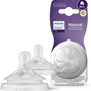 Philips Avent Natural Response Nipple Flow 6 Thick Feed (6M+) - Pack of 2