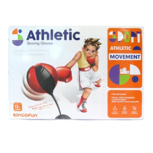 قفازات ملاكمة للأطفال مع كيس ملاكمة تفاعلي – ارتفاع 105 سم