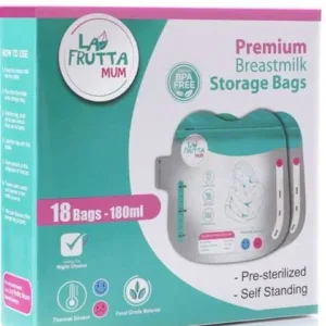 اكياس حفظ حليب الأم الفاخرة من لا فروتا (18 كيس × 180 مل)