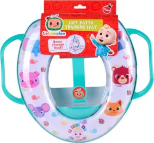 Cocomelon Blue Soft Potty Training Seat with Handles & Storage Hook