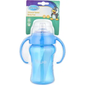 True Non-spill Cup with Weighted Sstraw 270ml – Blue