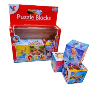 Soft Disney Blocks Puzzle, 6 Pieces - Multicolor