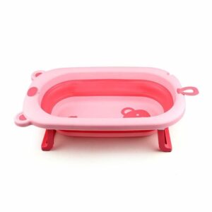 Foldable silicone bathtub for children