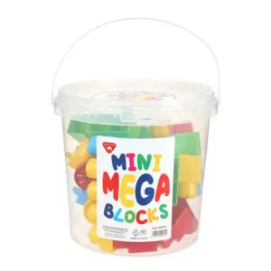 Bucket of Cubes In Different Shapes For Children - Multicolor