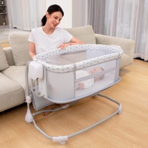 Mastela 3-in-1 Electric Swing Bedside Crib
