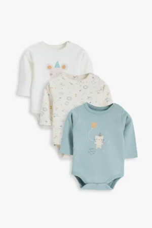 junior Body suit Long Sleeve pack of 3