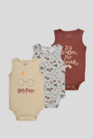 Junior Baby Sleeveless Bodysuit Pack of 3