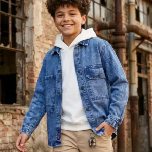 توينز اولادي قميص جينز+ سويتيشرت