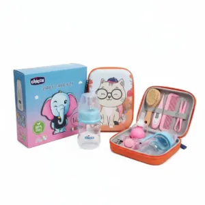 Chicco 3D Bag Care Set, 13 Pieces + feeding bottle