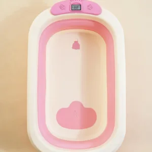 Foldable Bath Tub with Temperature - بانيو استحمام للاطفال مع مؤشر الحرارة