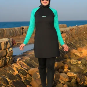 3-Piece Plain Burkini - بوركيني حريمي مكون من ثلاث قطع