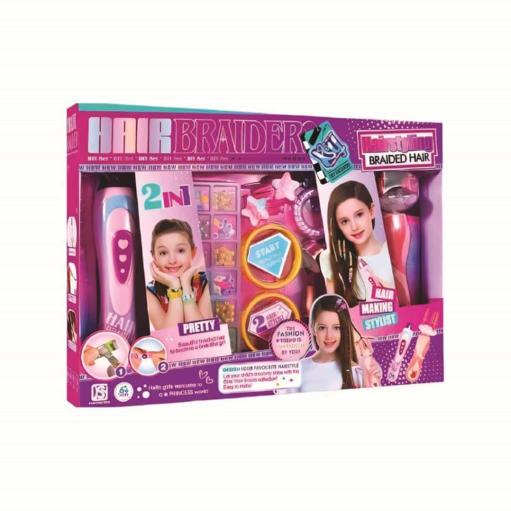 2-in-1 Hair Braider & Styling Kit for Kids - العاب مستحضرات تجميل للبنات