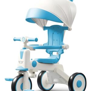 4 in 1 Kids Tricycle with Adjustable Handle - عجلة اطفال بدراع توجيه متعددة الاستخدامات