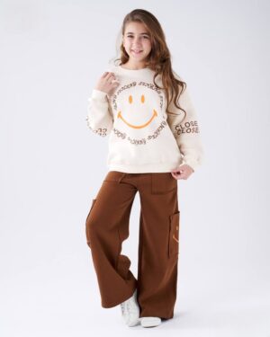 Girls' 2-Piece Casual Set – Smiley Face