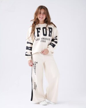 Girls' 2-Piece Streetwear Set – "California Los Angeles"